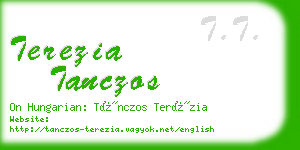 terezia tanczos business card